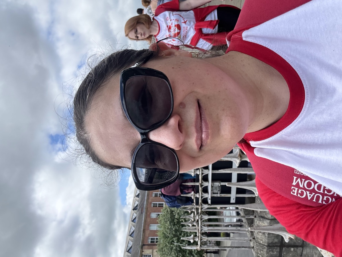 Sylwia podczas wyjazdu językowego w Wielkiej Brytanii